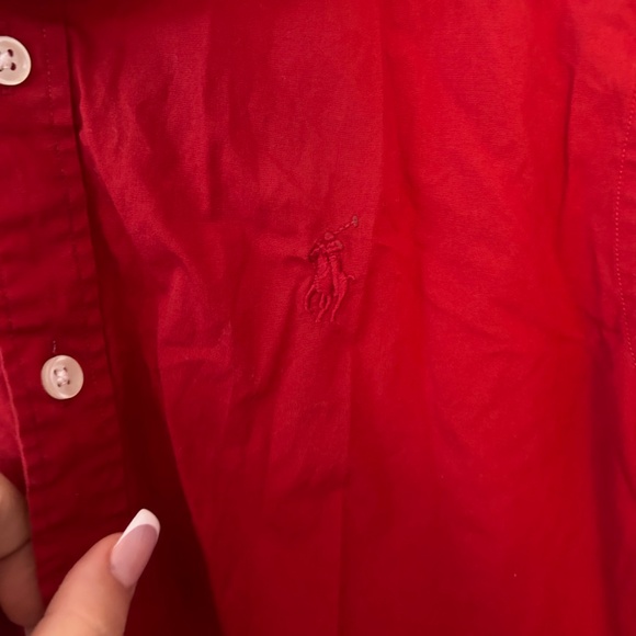 Vintage Ralph Lauren Red Button-Up Shirt - Picture 3 of 5